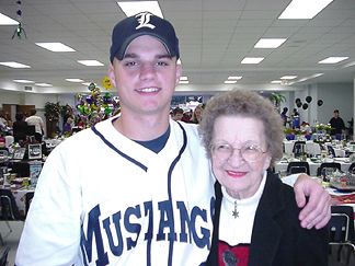 Patrick and Mom at Lamar's Senior Serve