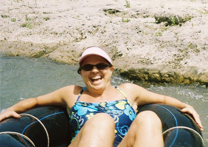 Joanie in the chutes