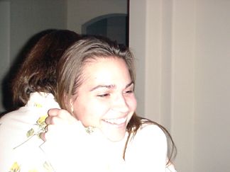 Nicole hugging Megan