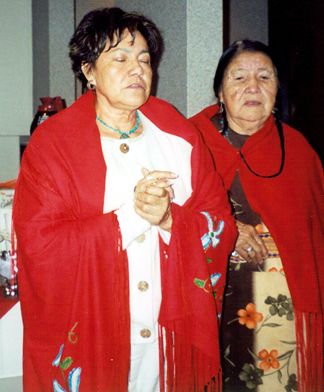 Preparing to perform the Blackfoot Wedding Ceremony