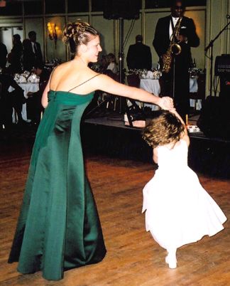 Natalie dancing with Suzannah (The Flower Girl!)
