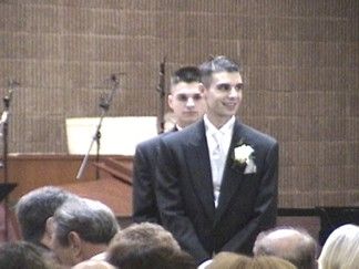 Shaun and his best man (Patrick) - Shaun just saw Kelly for the first time today.