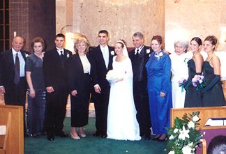 Kelly and Shaun with the Shaun's Family - Doc and Betty (Grandparents), Patrick, Aunt Barbara,&nbsp; Mike and Chandra, Margaret (Grandma), Nicole and Natalie (Sisters)