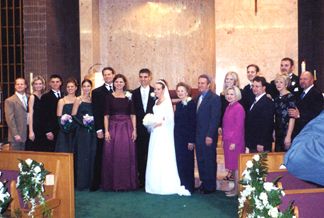 Shaun and Kelly with Shaun Family - Kevin and Leah (cousin), Patrick, Natalie, Nicole (sib's), Roger and Joanie, Wilma Stryk (Grandma), Uncle Mike, Susannah and Aaron (cousins), Aunt Debbi and Uncle Mark, Aunt Eve and Uncle Pat, Wade (cousin)
