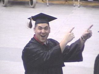 Joe entering the auditorium