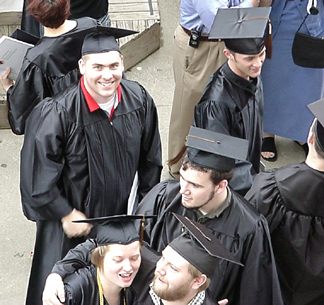 Joe - outside after the graduation