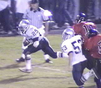 Keith O'Neal rushing - Danny Brewster blocking