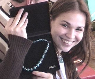 Nicole showing her new Neckless