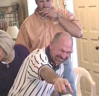 Pat sincerely thanking Mike for the wonderful Survial Kit