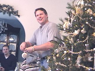 Roger opening his gift