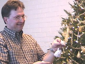 Mark - opening his gift.